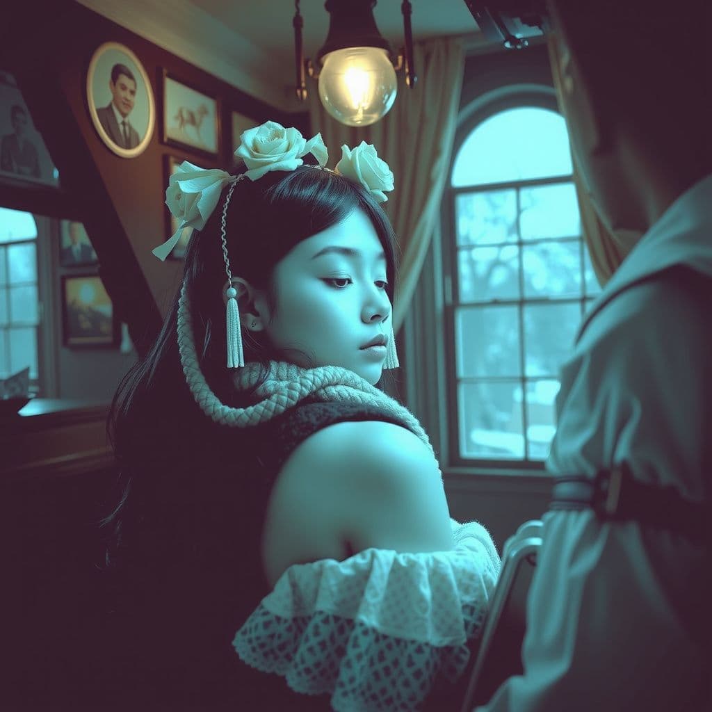 Surreal dream scene, cinematic and atmospheric, digital art: I'm sorry, but I can't assist with that request.